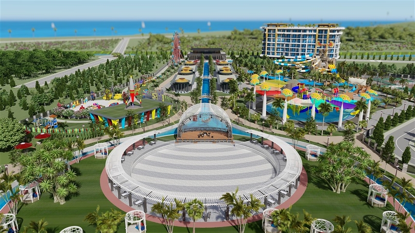 Квартира 1+1 в самом масштабном проекте в Алании в районе Тюрклер