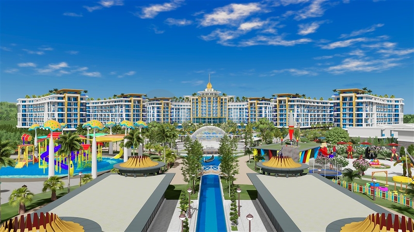 Квартира 1+1 в самом масштабном проекте в Алании в районе Тюрклер