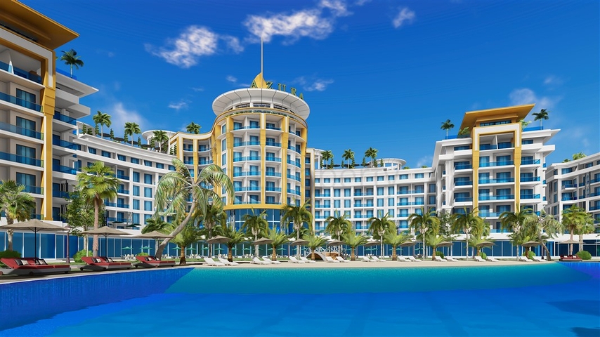 Квартира 1+1 в самом масштабном проекте в Алании в районе Тюрклер