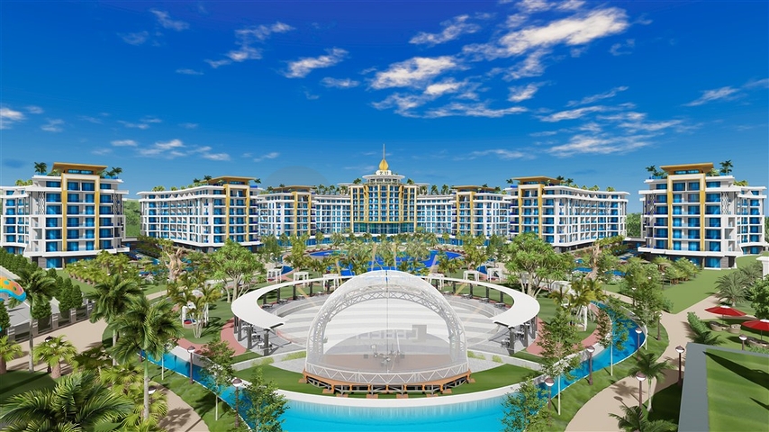 Квартира 1+1 в самом масштабном проекте в Алании в районе Тюрклер