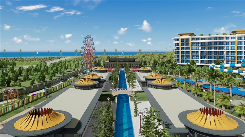 Квартира 1+1 в самом масштабном проекте в Алании в районе Тюрклер