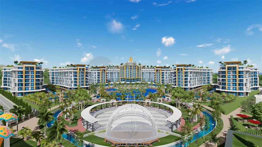 Квартира 1+1 в самом масштабном проекте в Алании в районе Тюрклер