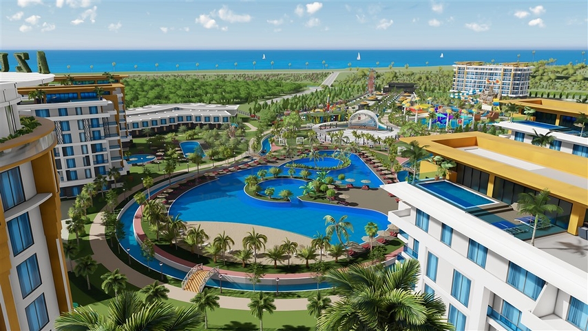 Квартира 1+1 в самом масштабном проекте в Алании в районе Тюрклер