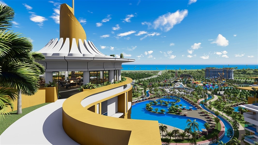 Квартира 1+1 в самом масштабном проекте в Алании в районе Тюрклер