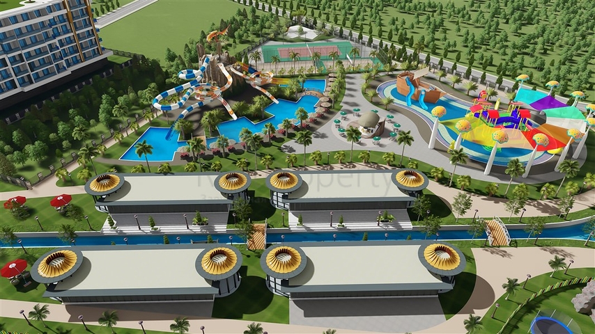 Квартира 1+1 в самом масштабном проекте в Алании в районе Тюрклер