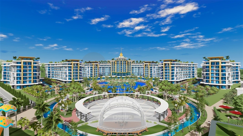 Квартира 1+1 в самом масштабном проекте в Алании в районе Тюрклер