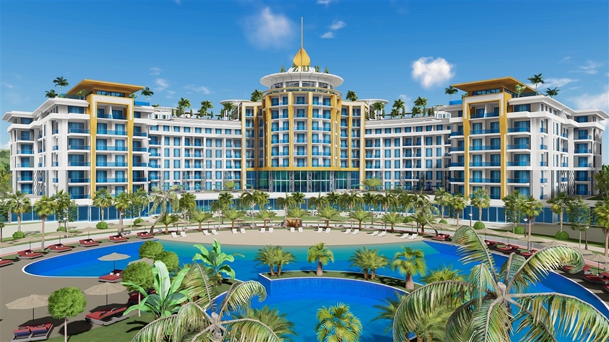 Квартира 1+1 в самом масштабном проекте в Алании в районе Тюрклер