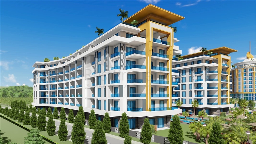 Квартира 1+1 в самом масштабном проекте в Алании в районе Тюрклер