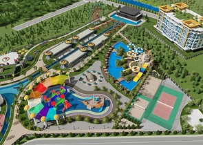 Квартира 1+1 в самом масштабном проекте в Алании в районе Тюрклер