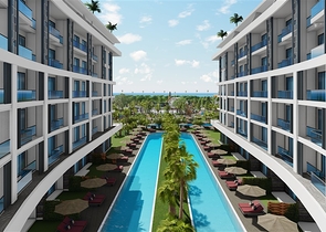 Квартира 1+1 в самом масштабном проекте в Алании в районе Тюрклер