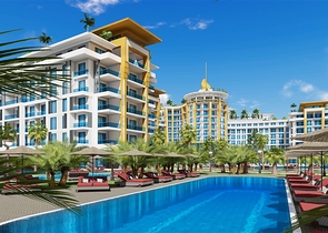 Квартира 1+1 в самом масштабном проекте в Алании в районе Тюрклер