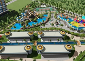 Квартира 1+1 в самом масштабном проекте в Алании в районе Тюрклер