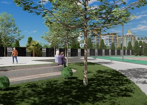 Квартира 1+1 в самом масштабном проекте в Алании в районе Тюрклер