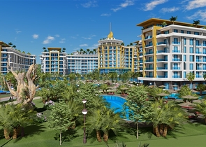 Квартира 1+1 в самом масштабном проекте в Алании в районе Тюрклер