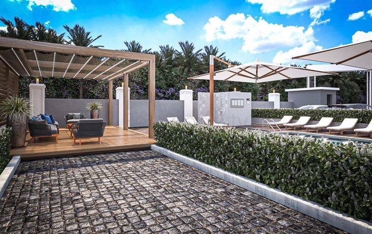 Меблированная двухкомнатная квартира в 700 м от моря в Газипаша