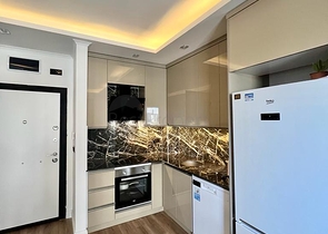 Меблированная двухкомнатная квартира в 700 м от моря в Газипаша