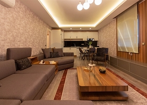 Меблированная квартира 2+1 на первой береговой линии в Махмутларе