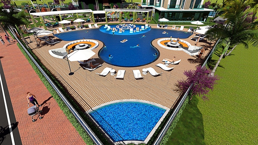 Апартаменты в новом комплексе в районе Махмутлар