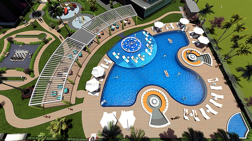 Апартаменты в новом комплексе в районе Махмутлар