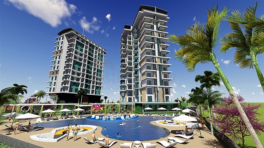 Апартаменты в новом комплексе в районе Махмутлар