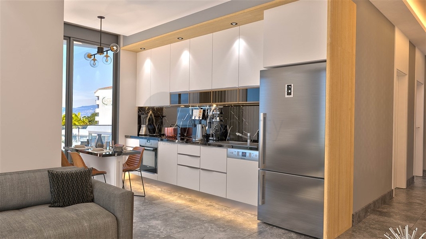 Трехкомнатная квартира в строящемся жилом комплексе в элитном районе Каргыджак