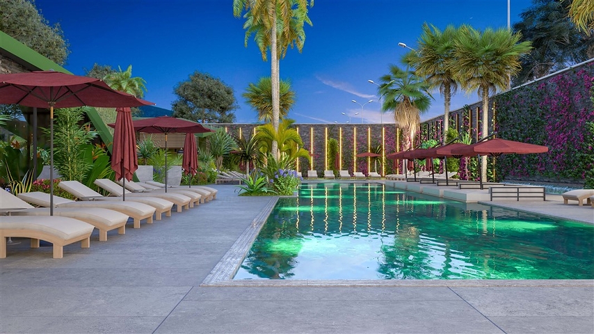 Трехкомнатная квартира в строящемся жилом комплексе в элитном районе Каргыджак