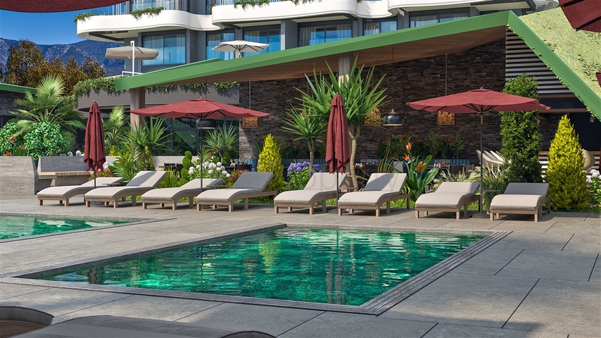 Трехкомнатная квартира в строящемся жилом комплексе в элитном районе Каргыджак