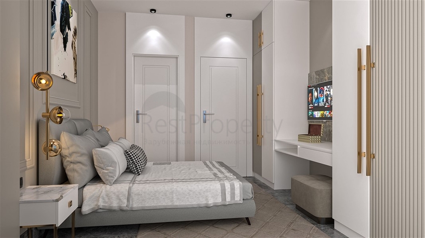 Трехкомнатная квартира в строящемся жилом комплексе в элитном районе Каргыджак