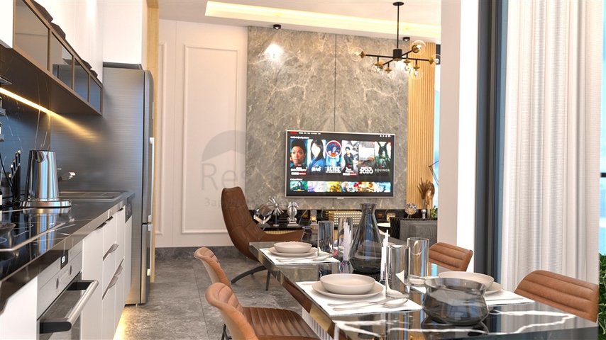 Трехкомнатная квартира в строящемся жилом комплексе в элитном районе Каргыджак