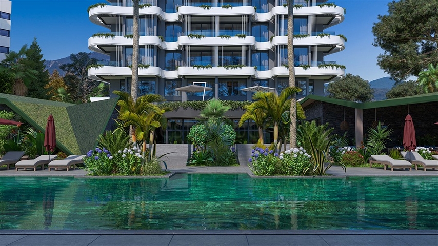 Трехкомнатная квартира в строящемся жилом комплексе в элитном районе Каргыджак