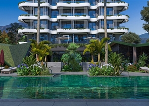 Трехкомнатная квартира в строящемся жилом комплексе в элитном районе Каргыджак