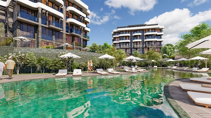 Квартира 1+1 в живописном районе Каргыджак