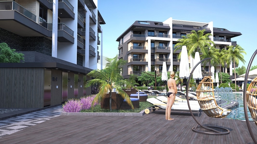 Квартира в одном из популярных комплексов в районе Оба