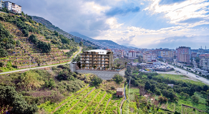 Квартира в новом доме, центр Аланьи район пляжа Клеопатра