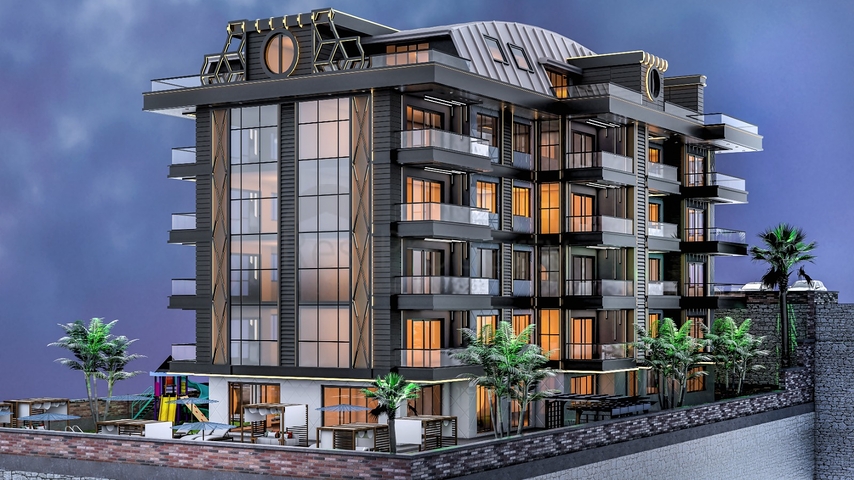 Квартира в новом доме, центр Аланьи район пляжа Клеопатра