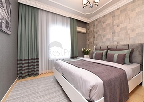 Квартира планировкой 2+1 в 400 метрах от пляжа  Клеопатры