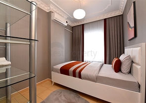 Квартира планировкой 2+1 в 400 метрах от пляжа  Клеопатры