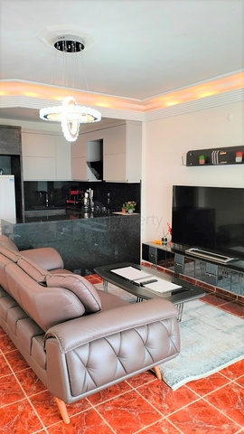 Меблированные апартаменты 2+1 с видом на море в Тосмуре