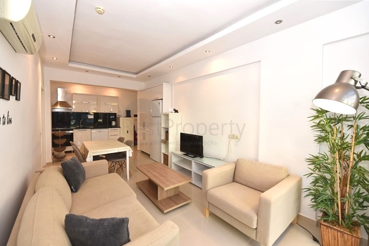 Меблированные апартаменты планировкой 1+1 на пляже Клеопатра