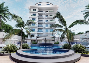 Квартиры с техникой в новом проекте в центре Газипаши