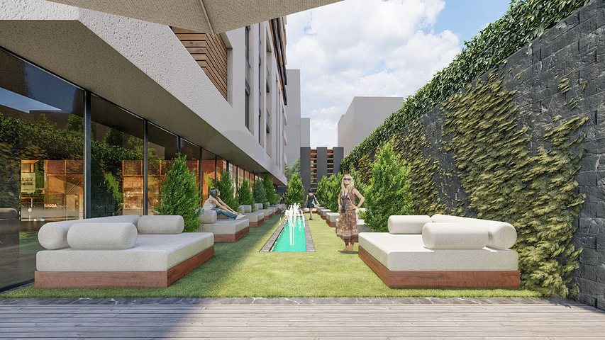 Квартира 1+1 в районе Махмутлар