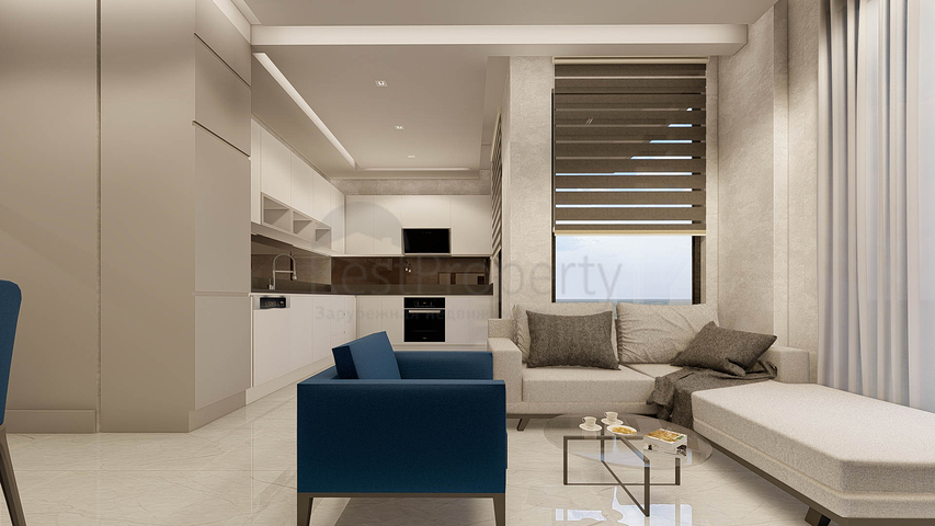 Квартира 1+1 в районе Махмутлар