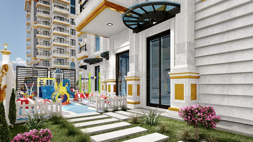 Квартира 1+1 в новом жилом комплексе района Махмутлар