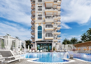 Квартира 1+1 в новом жилом комплексе района Махмутлар