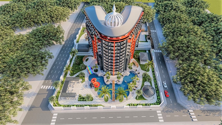 Новый проект с инфраструктурой отельного типа в Газипаша