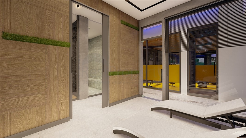 Квартира 1+1 в строящемся комплексе в районе Авсаллар