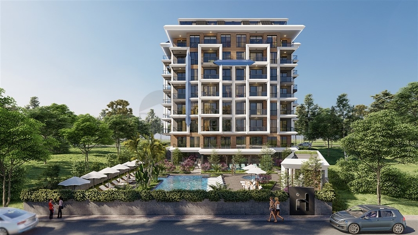 Квартира 1+1 в строящемся комплексе в районе Авсаллар