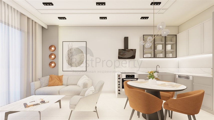 Квартира 1+1 в строящемся комплексе в районе Авсаллар