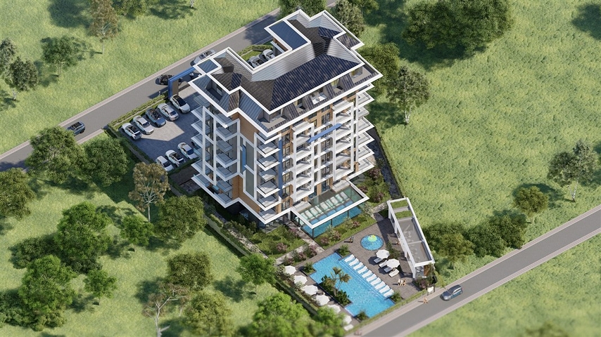 Квартира 1+1 в строящемся комплексе в районе Авсаллар