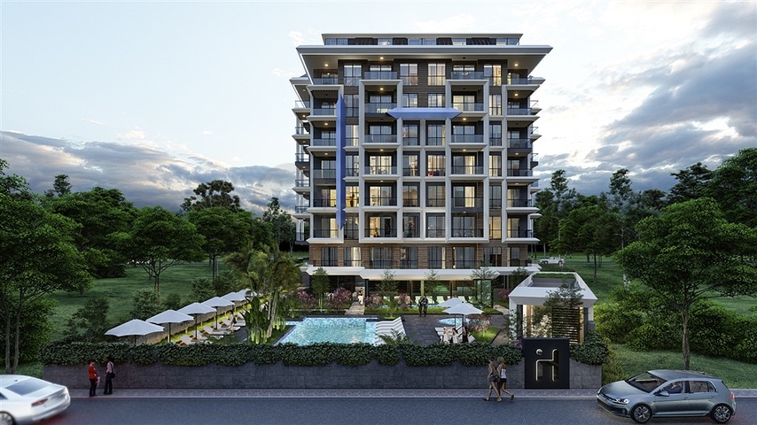 Квартира 1+1 в строящемся комплексе в районе Авсаллар